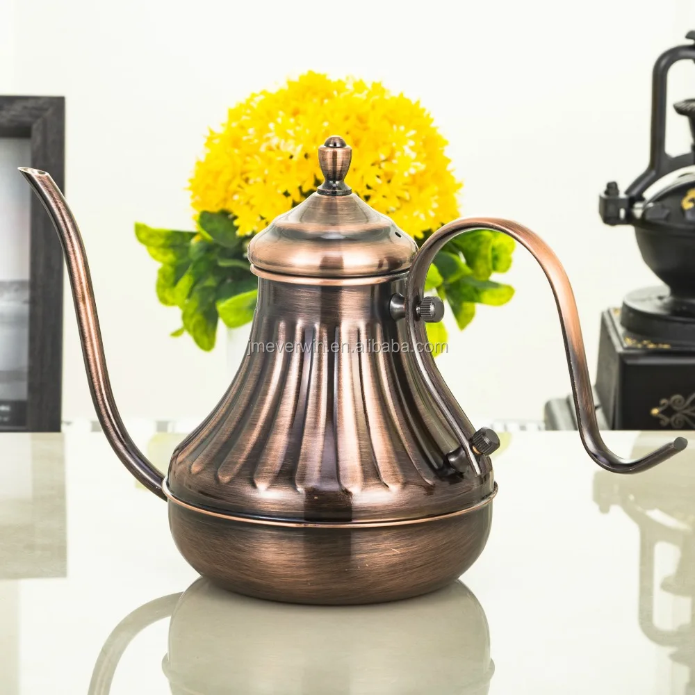 600ML Arabic Copper Stainless Steel Drip  Coffee Kettle