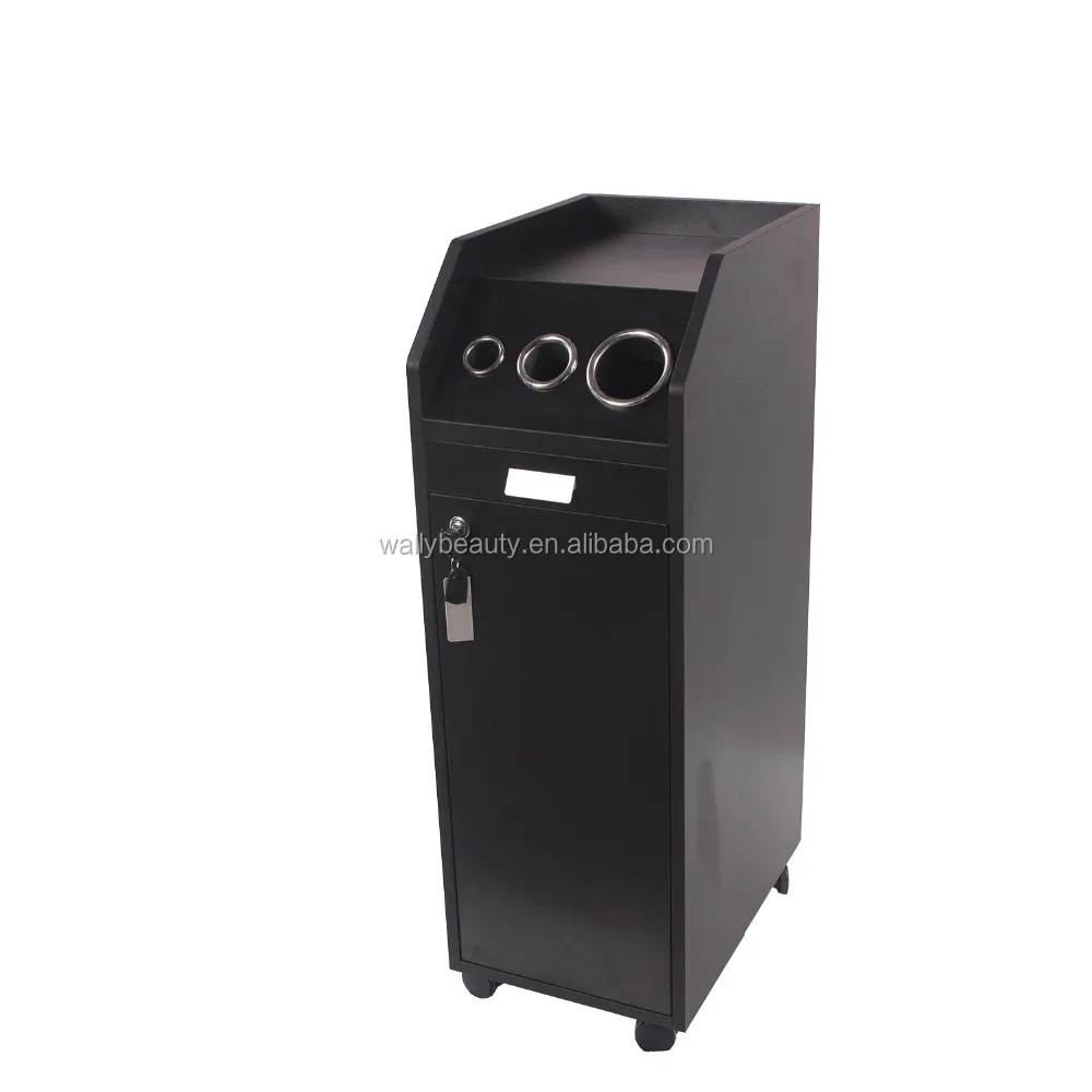 Hair Beauty Station Salon Lockable Cabinet Wood Salon Trolley