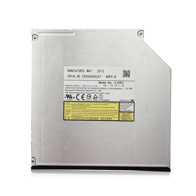 Panasonic UJ8B2 Super slim Tray load DVD RW Drive For Laptop Internal