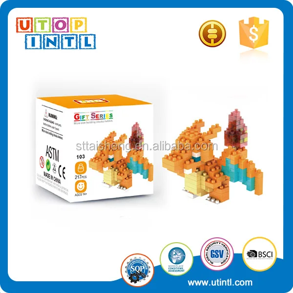 217 Шт. Charizard Пэт Мастер Бриллиант ABS Пластиковые Забавный Игровой Набор Блоков Игрушки для Детей Дошкольного Возраста