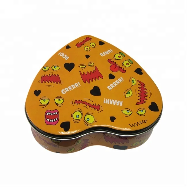 heart shape Christmas gift tin box