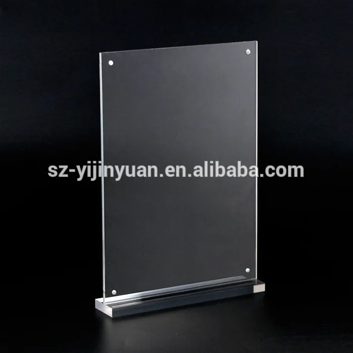 Horizontal Double Sided Stand Up Acrylic Sign Holder
