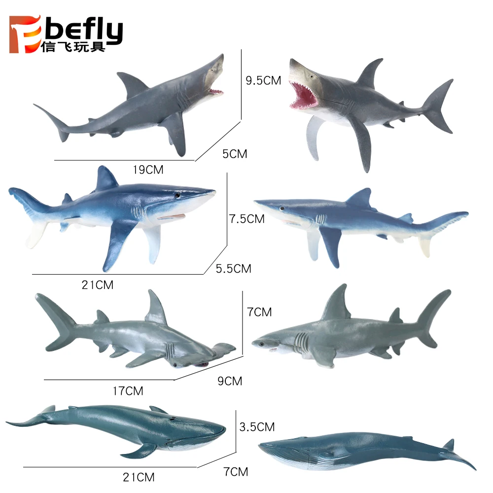 Table decoration gift deep ocean figure plastic shark sea animal toy