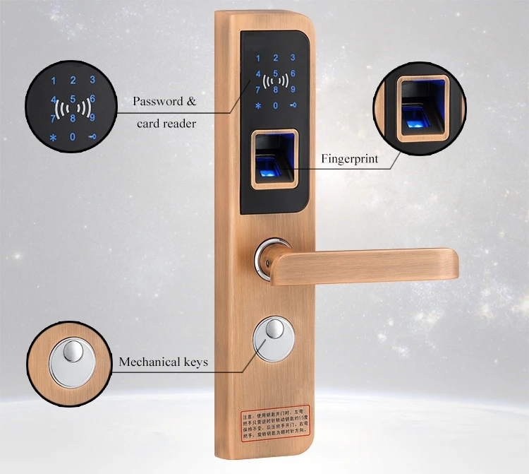 смарт водонепроницаемый отпечатков пальцев биометрические дверные замки