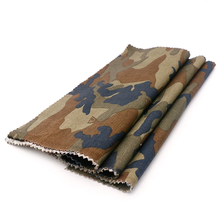 Hot New Class Natural Pro-Environment 55% Linen 45% Cotton Printed Plain Woven Fabric For Garment