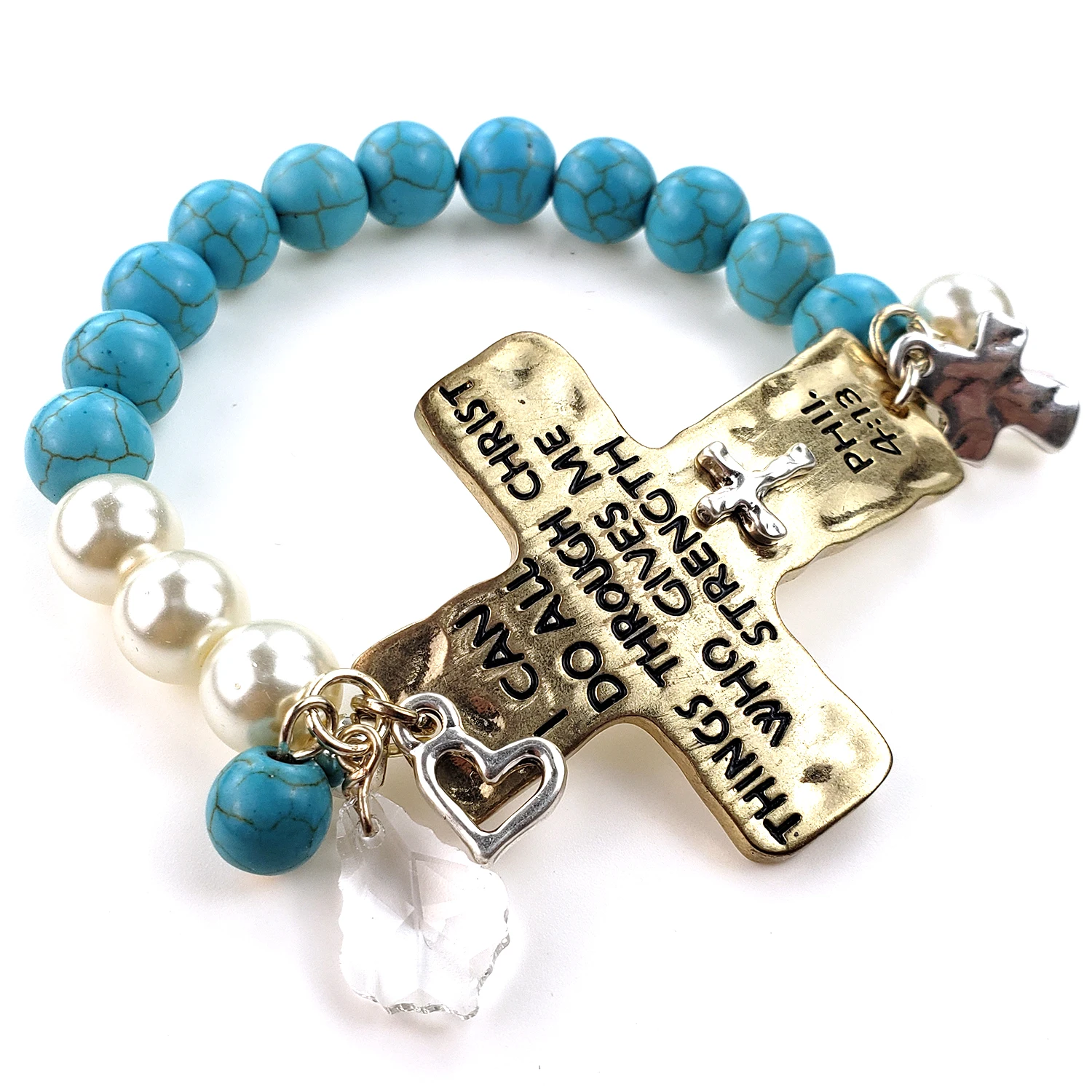 
elastic rosary bead bracelet 