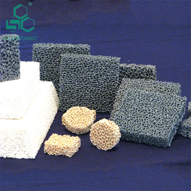 Карбид кремния пористых сетчатый пенокерамических среза фильтра с наличии
