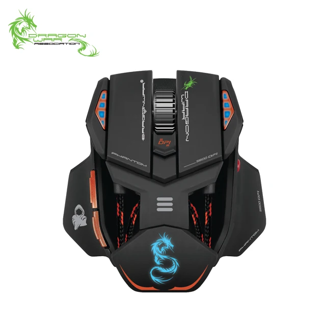 Dragon War Phantom branded mouse Avago laser CD driver LOL professional Macro USB wired gaming mouse