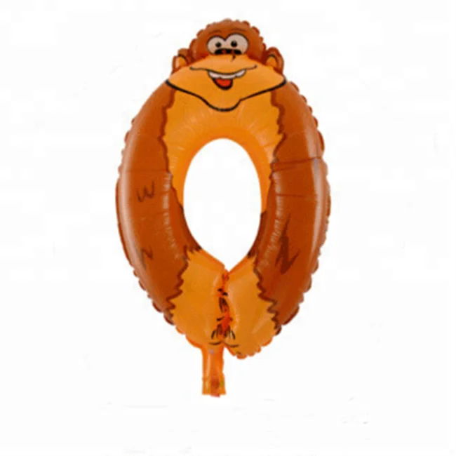 16 дюймов, детская игрушка для дня рождения, фольгированный Гелиевый шар в форме животного, шагающий Лисий Зебра шар с цифрами