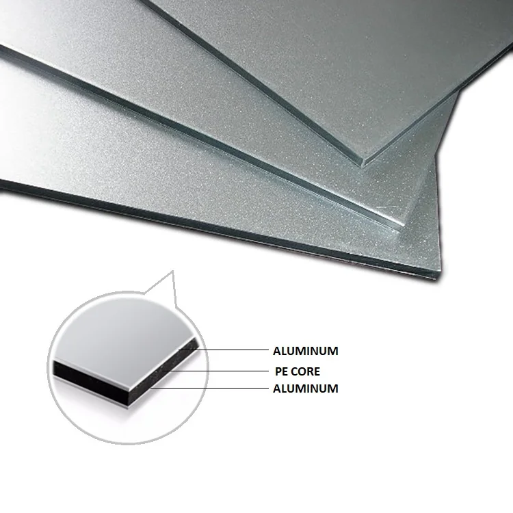 4mm PVDF coating EXTERIOR cladding facade ACP sheet aluminum composite panel
