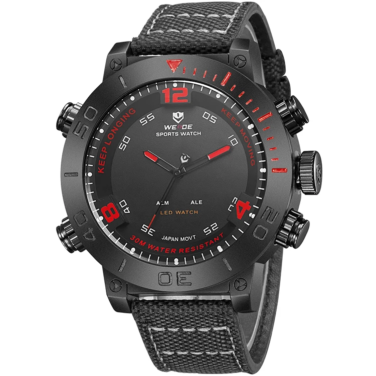 OEM Custom logo high quality nylon strap 3 atm water resistant private label luxury watch waterproof for men