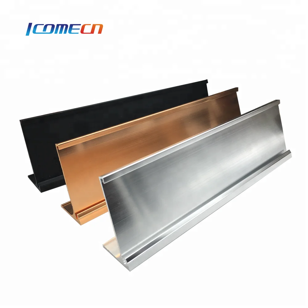 Counter desk label business card sign metal L shape frame sign holder