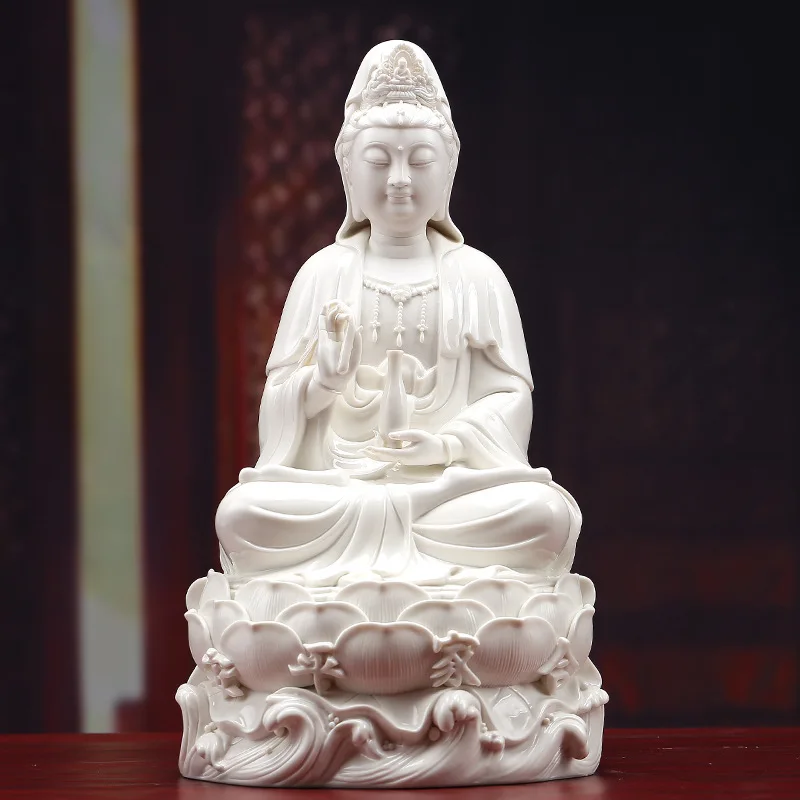 Religious Crafts Ceramic  Guanyin  Statue