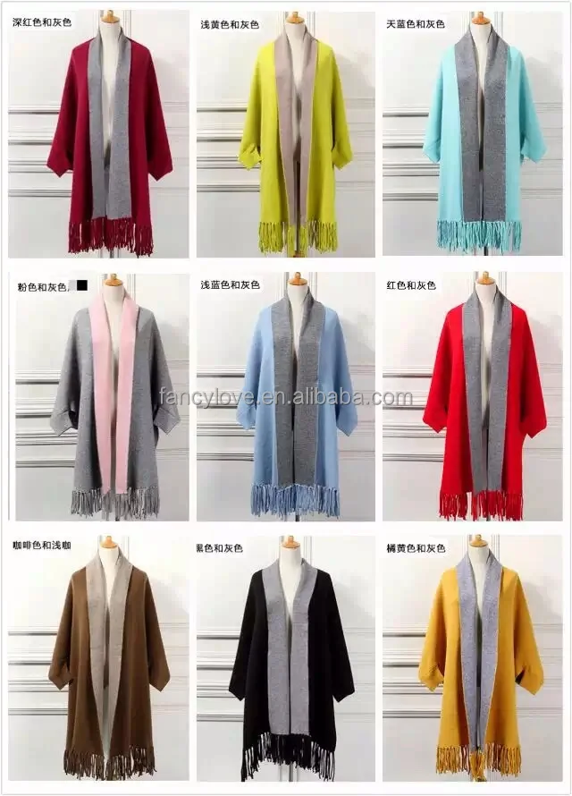 
Fashion cashmere scarf in stock heavy ladies winter shawls ponchos 