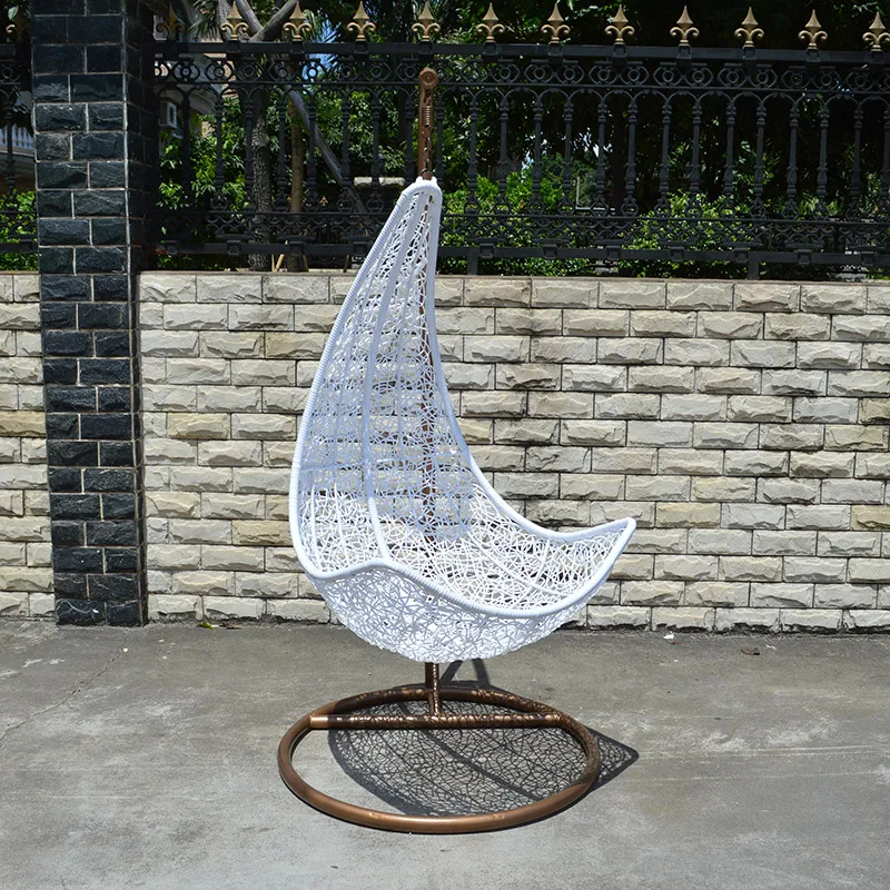 Outdoor patio hot sales PE rattan swing hanging chair