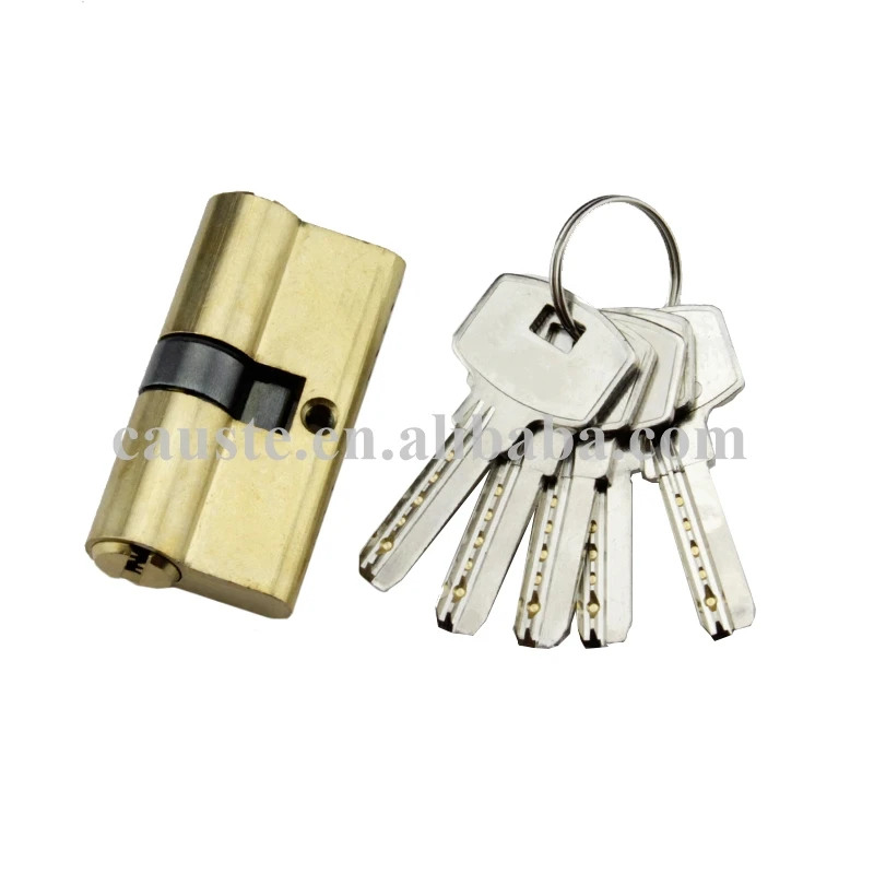 Euro Profile Brass Key Solid brass lock cylinder mortise door lock cylinder