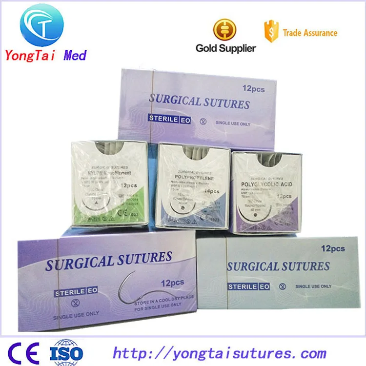 
Hot selling surgical polyglycolic acid suture with high quality 