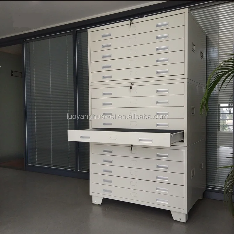 Стальной шкаф для хранения файлов A0/A1 15 выдвижных