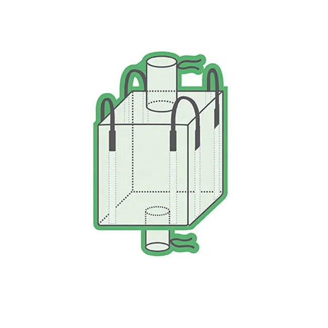 
Cross corner loop duffle top skirt top flat bottom FIBC bulk bags 