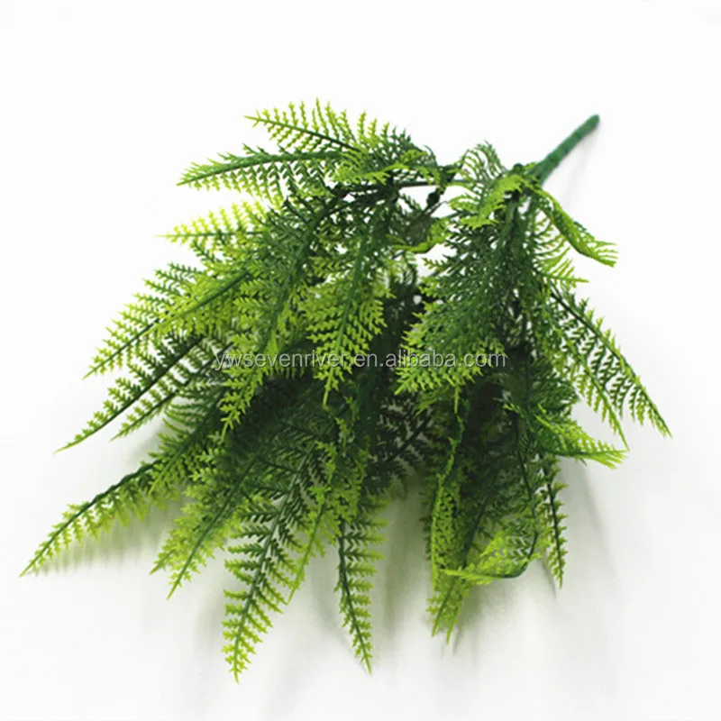 Artificial wall plants boston fern grass green plastic plants