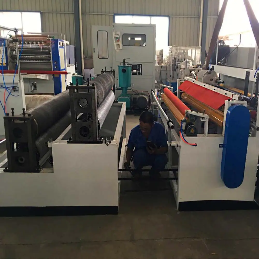 Dingchen 2400mm Tissue Toilet Paper Rewinding Machine with  Perforating and Embossing