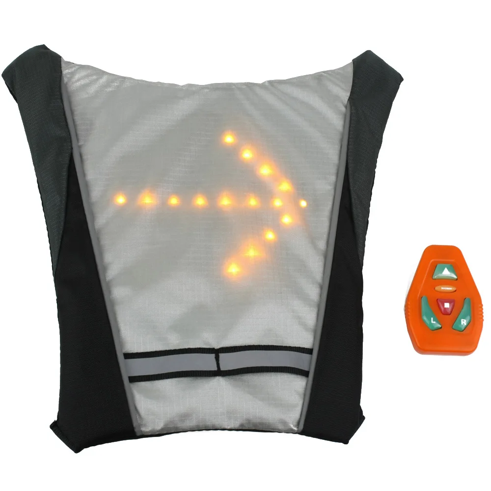 Night safety USB rechargeable LED light weight vest pack for cycling sports