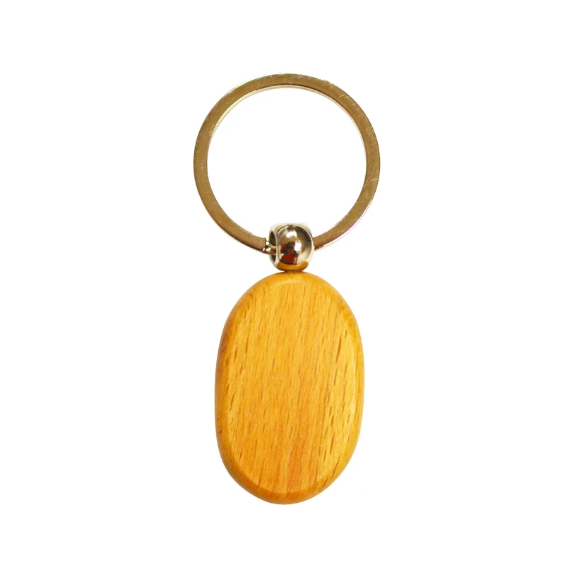 China Factory Make Natural Olive Blank Custom Logo Wood Keychain