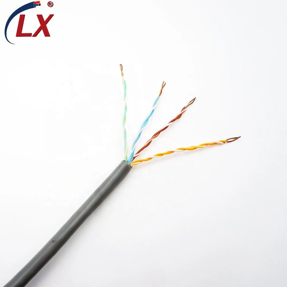 0.51~ 0.56mm CCA Or Copper conductor Unshieded Twisted Pair cat5e cat 5e Network utp cable with PE insulation