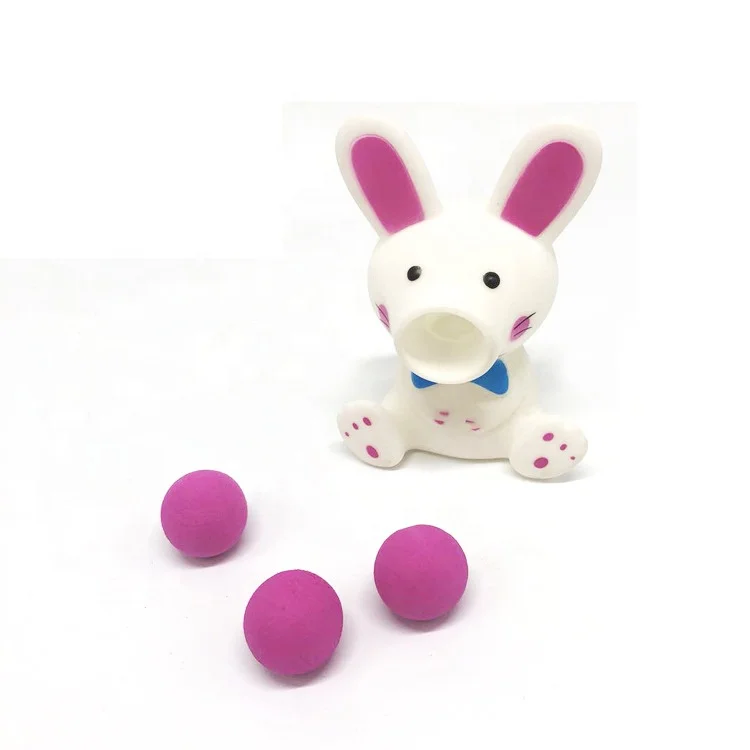 Squeeze popper shoot Ball Toy with EVA balls rubber animal shooting popper ball toy