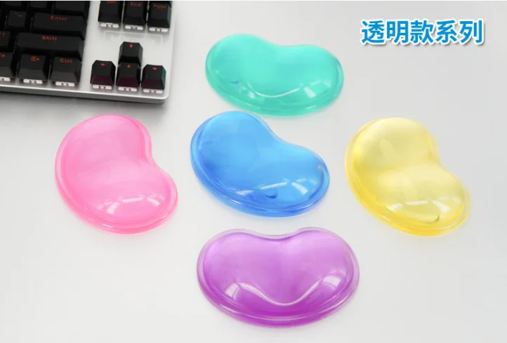 Heart-shaped Translucence Silicone Wrist Rest Cool Hand Pillow Wrist Rest #GS-04
