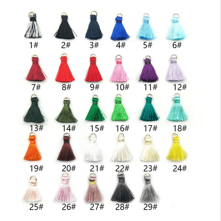 
2.5cm Colorful High Quality Mini Cotton Tassel 