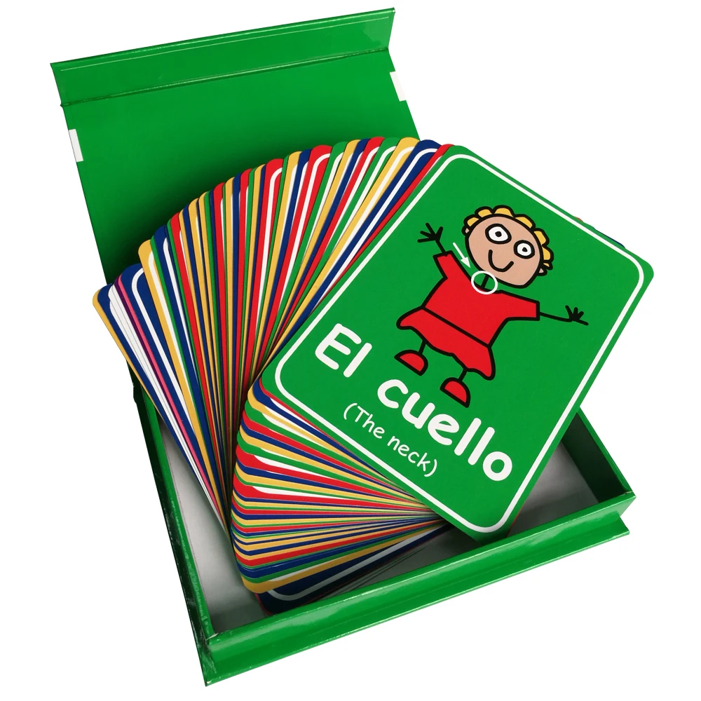 
Custom printing paper standard size educational flash card 