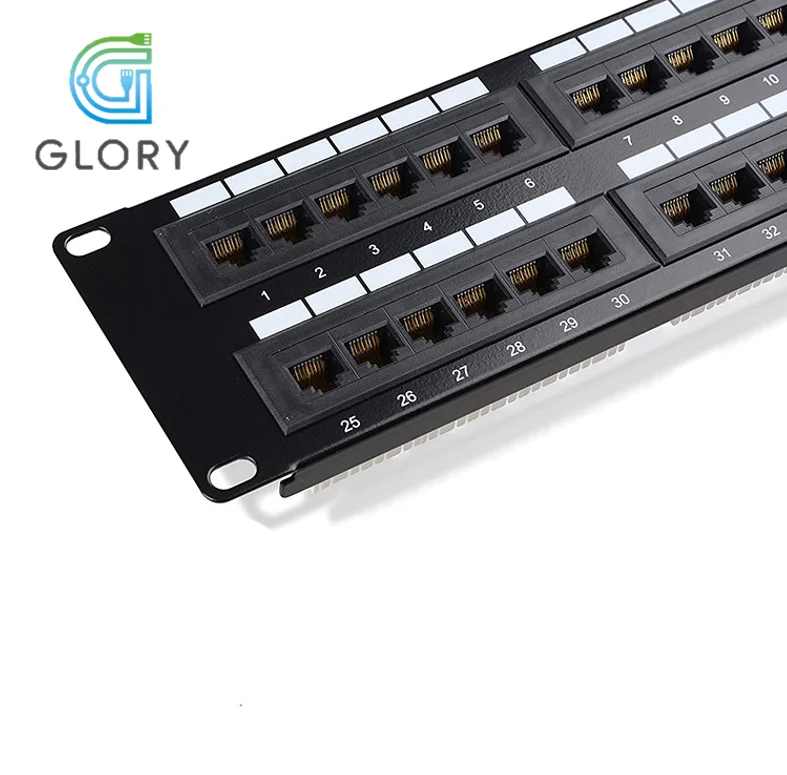 
Glory Factory Price Networking Cable Management 8P8C Cat5e 48 Ports RJ45 Patch Panel 