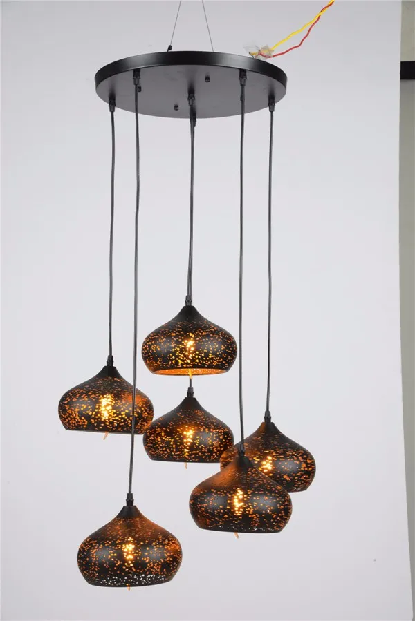 Handmade Moroccan Hanging Pendant Lighting Traditional Etch Light Retro Restaurant Chandelier
