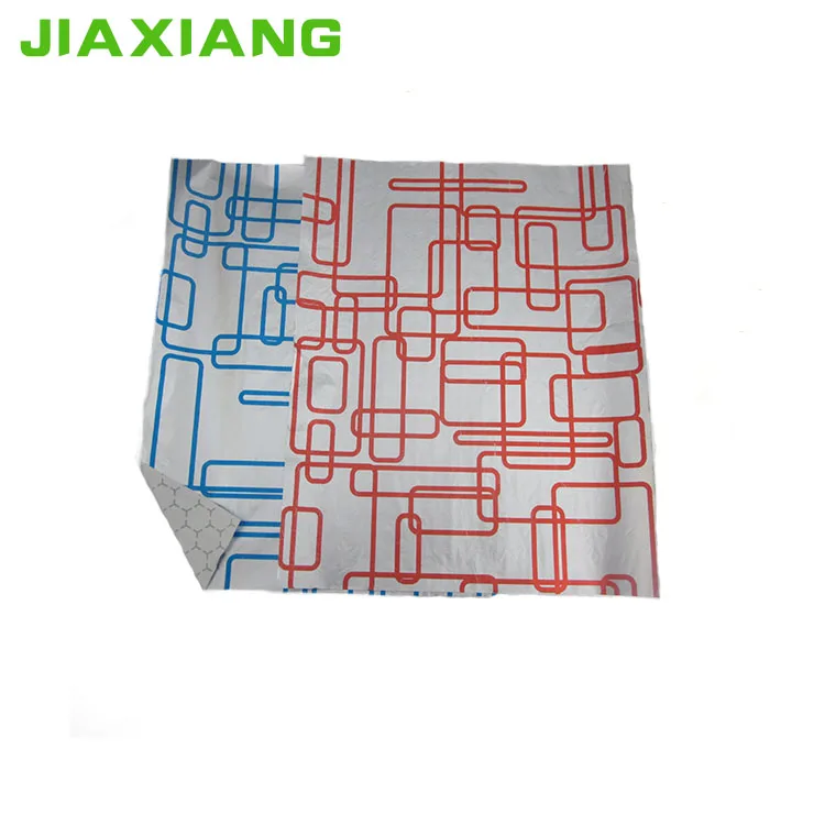 custom pattern  food packaging aluminium foil  laminate paper  for hamburger packaging paper