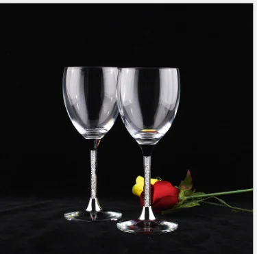 High quality 700 ml Red Wine Gift Set Gold Stem Bohemia Crystal Cup Glass Wine Glass