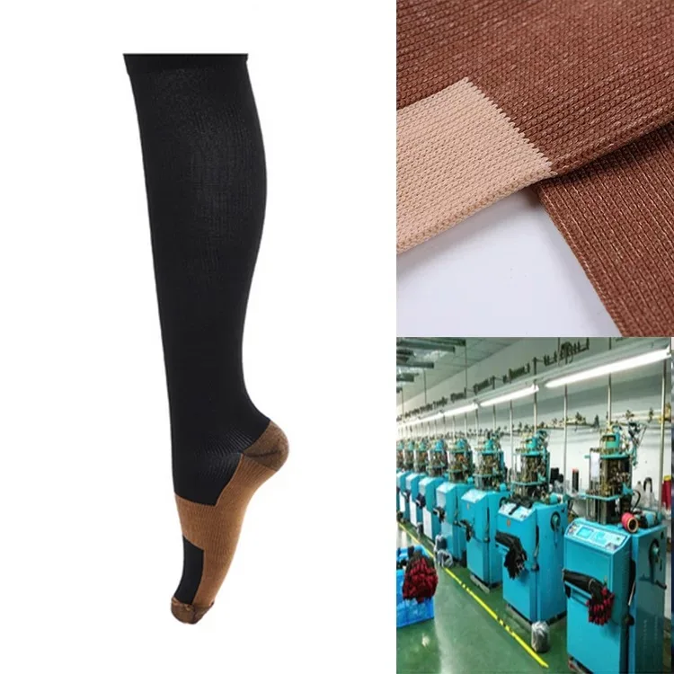 thigh high compression stockings Factory compression socks, black and white color cooper socks, compression socks in stock