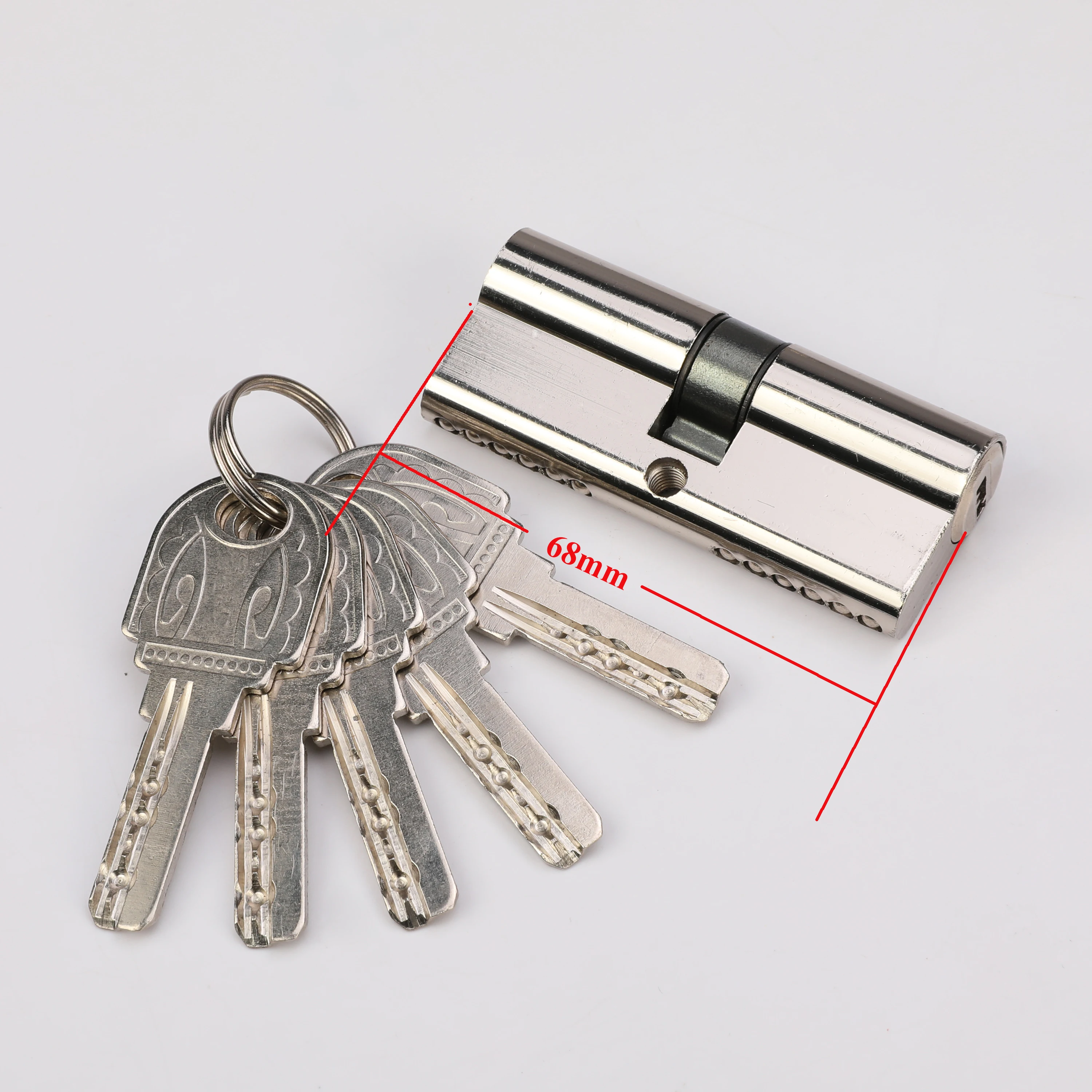 68mm small size zinc lock cylinder factory doorlocks handle computer keys door locks cylinder