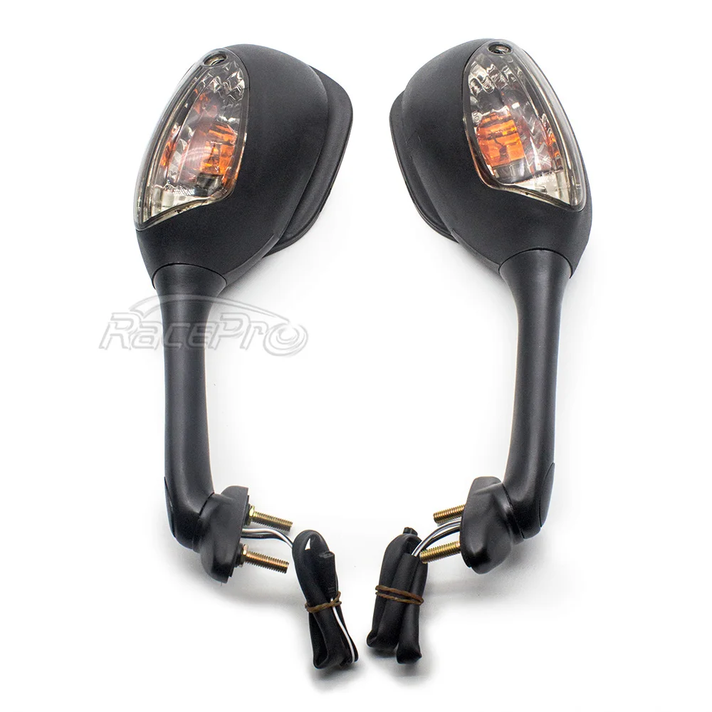 Black Motorcycle Turn Signal Mirrors For Suzuki GSXR 600 750 1000 2006-2008