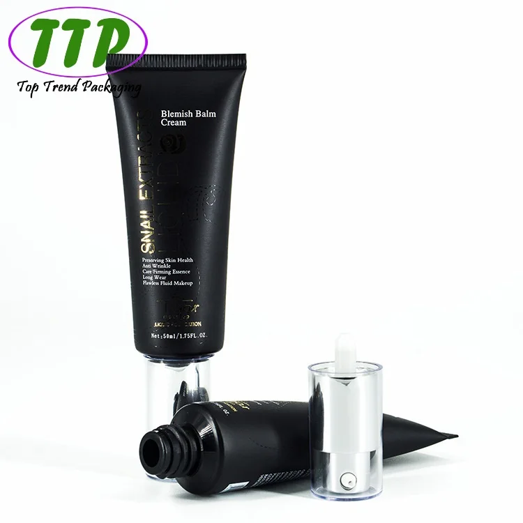 50ml eye cream plastic cosmetic tube with cream pump