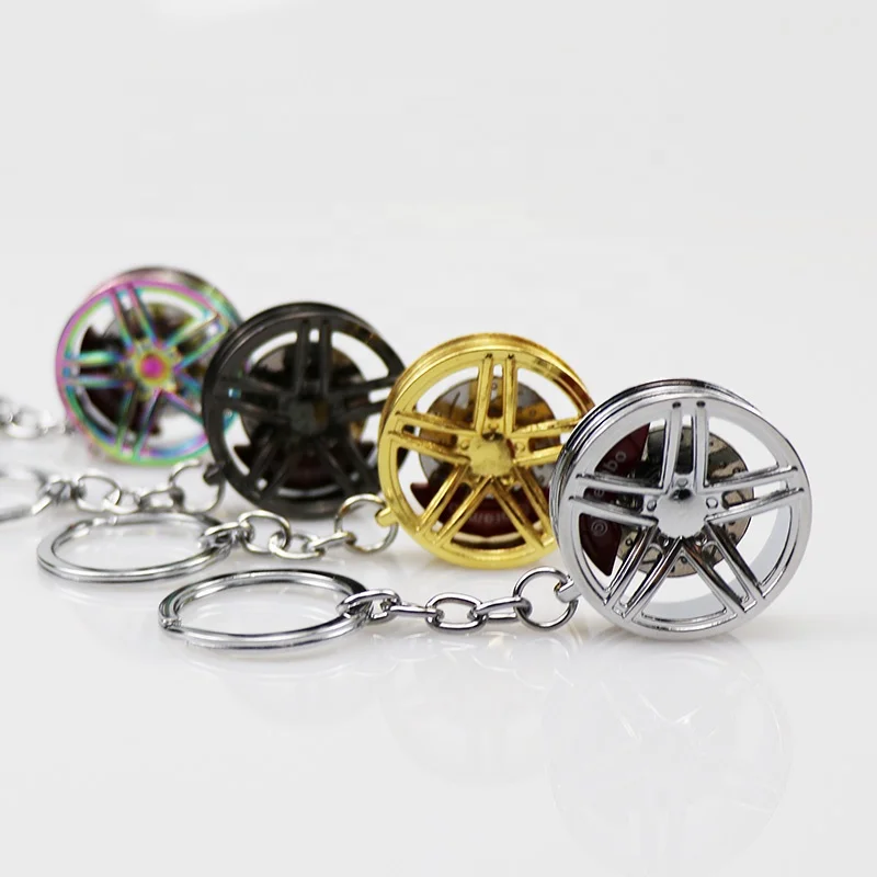 
s600 s63 s65 cl63 AMG RS wheel hub keyring auto rim JDM Keychain with disc brake 