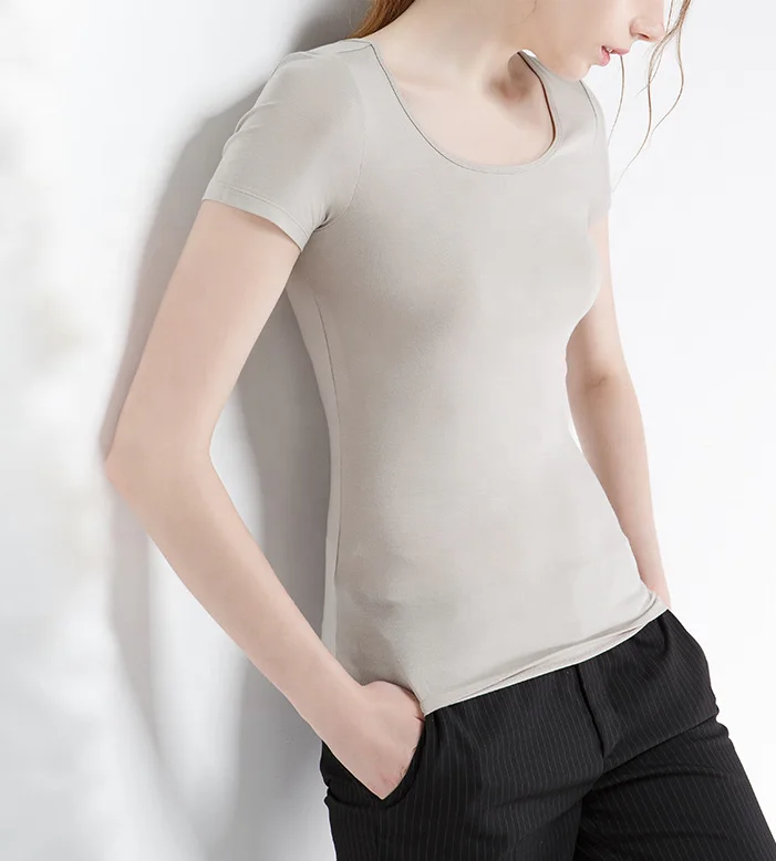 Европейские Летние босоножки 2019 новый короткий рукав Футболка женская одежда простые футболки с круглым воротом и 100% из бамбукового волокна, женские футболки с рисунками из мультфильмов