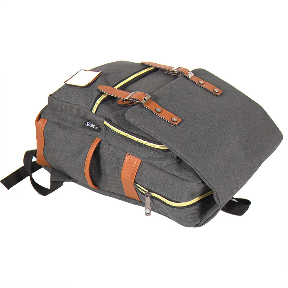 
vintage high quality water proof multi pocket resistant durable canvas school bag 