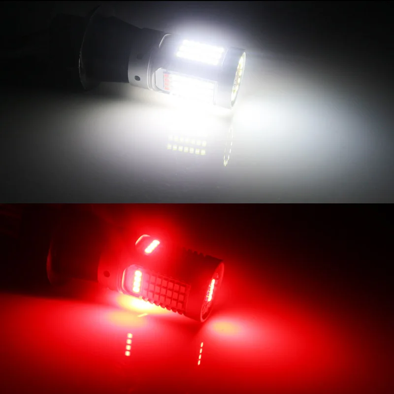 
Car 7440 LED White/Red Dual-Color Canbus W21W T20 led Bulbs For 2016-up Mazda MX-5 Backup Reverse Lights & Rear Fog Lamp 