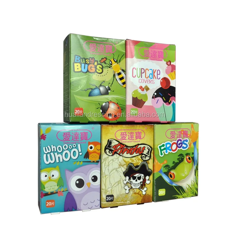 Medical Adhesive Colorful Waterproof cartoon Plaster Bandaid with CE/ISO approved