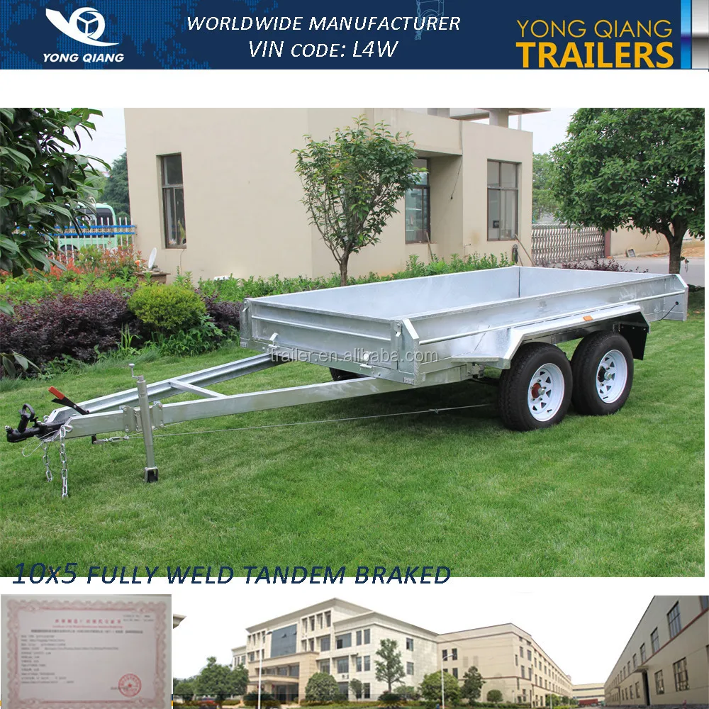 6x4 7x4 7x5 8x5 10X5 12x6 galvanised fully weld tandem  box  truck  car  trailer