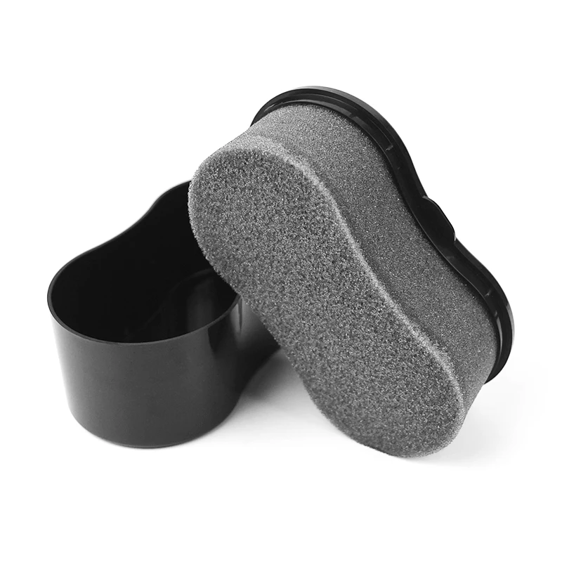 Shoe shine sponge and shoe polish sponge with neutral color