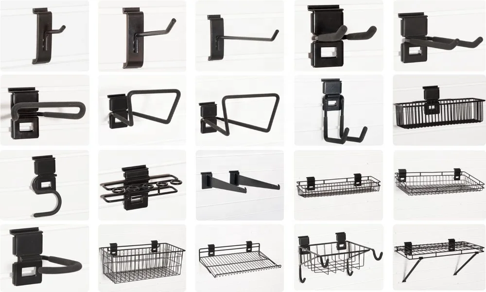 24'x12'Wall Mount Support Holder Organizer Slat Wall Tool Holder Accessory Garage  Wire Frame Shelf
