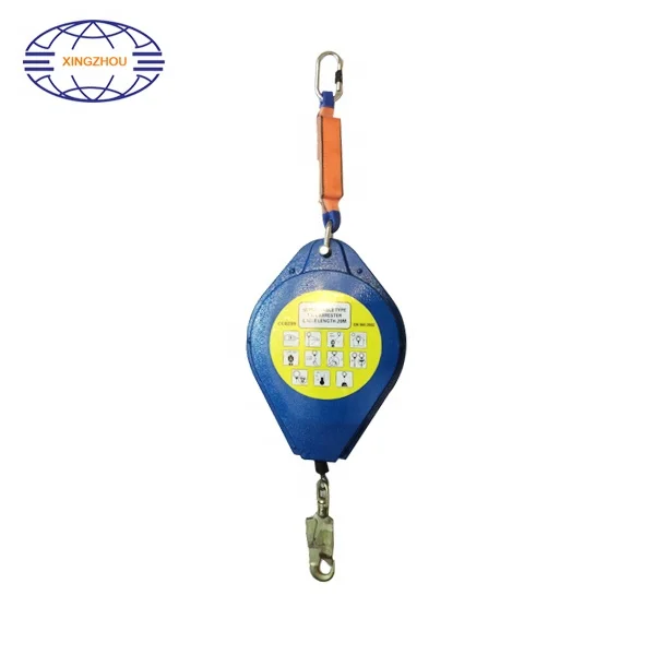 40m Steel Wire Rope Fall Restraint Protection Equipment Retractable Fall Arrester