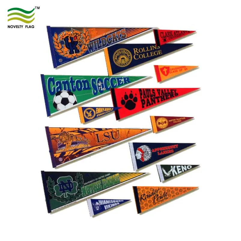 Custom Hanging Banner Felt Pennant Triangle Flags Custom pennant